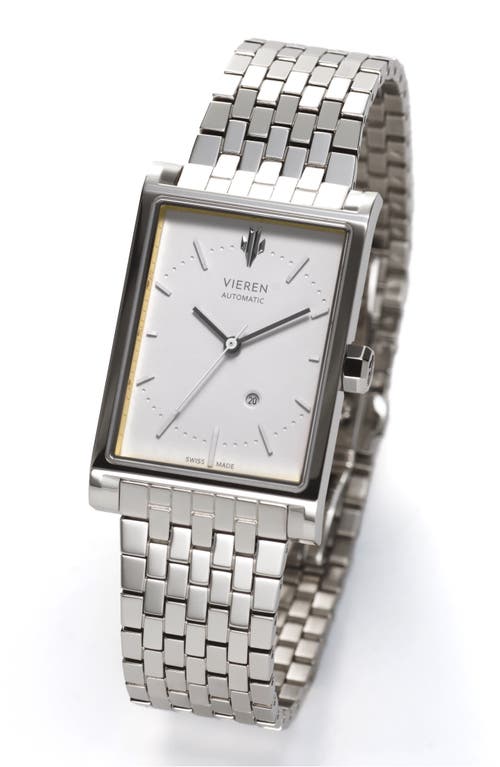 Vieren Matte White Swiss Automatic Watch In White
