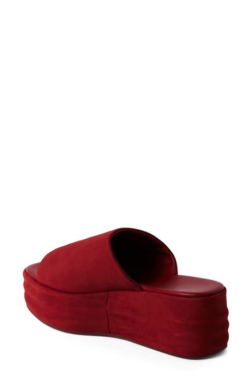 Free People Harbor Platform Sandal In Cherry Cola