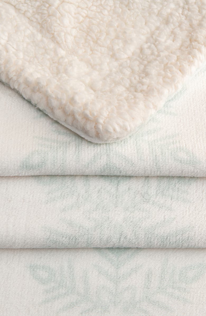 Woven & Weft Reversible Faux Shearling Blanket, Alternate, color, Ivory