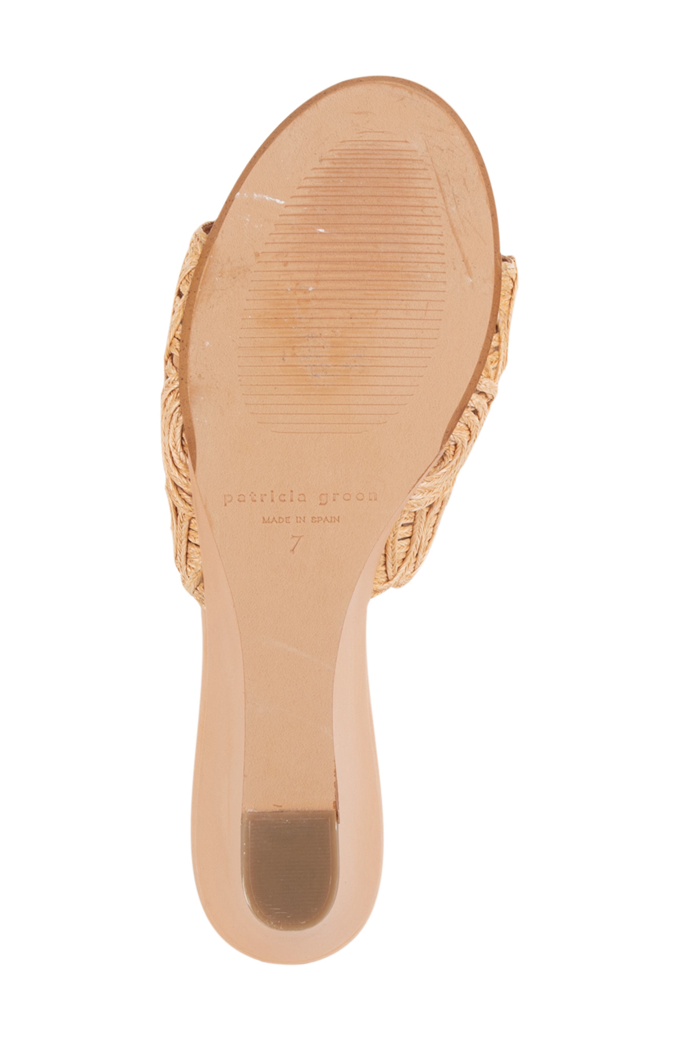 patricia green Siesta Raffia Wedge Slide Sandal, Alternate, color, 