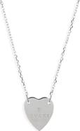 Gucci Trademark Heart Sterling Silver Necklace