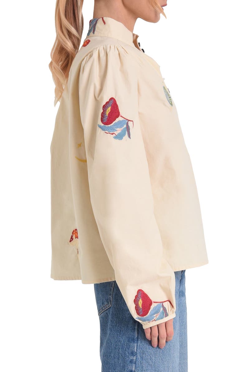 CIEBON Emmy Nature Embroidered Cotton Popover Top, Alternate, color, 