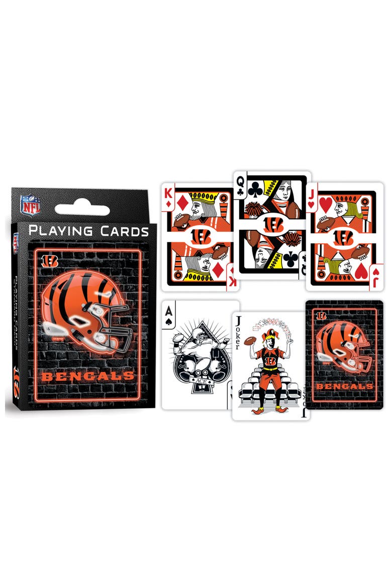 Cincinnati Bengals Neon Playing Cards, Alternate, color, Multicolor