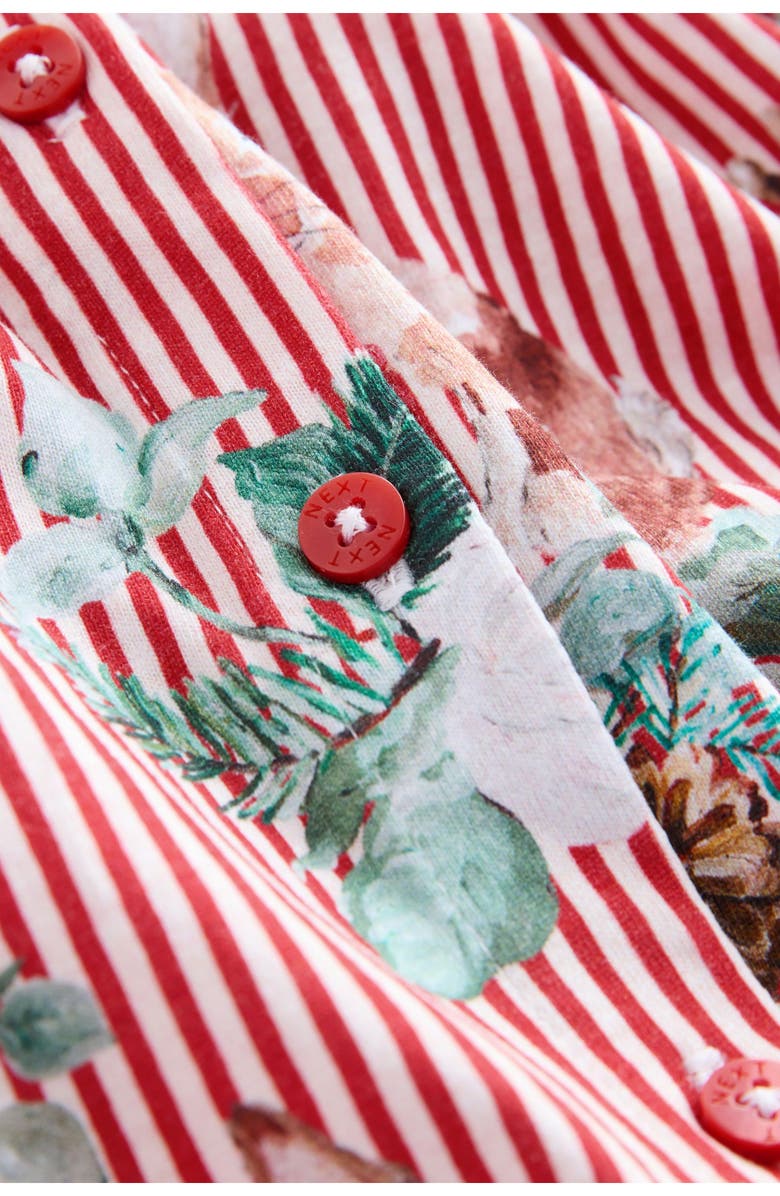 NEXT Kids' Bunny Stripe Long Sleeve Cotton Dress, Alternate, color, Multi