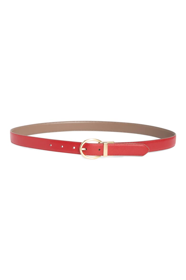 Reversible Leather Belt, Alternate, color, CAMEL/ RED