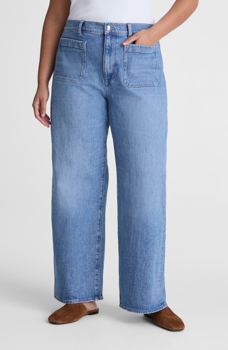 Madewell Emmy Wide-Leg Jeans, Alternate, color, Driftwater Wash