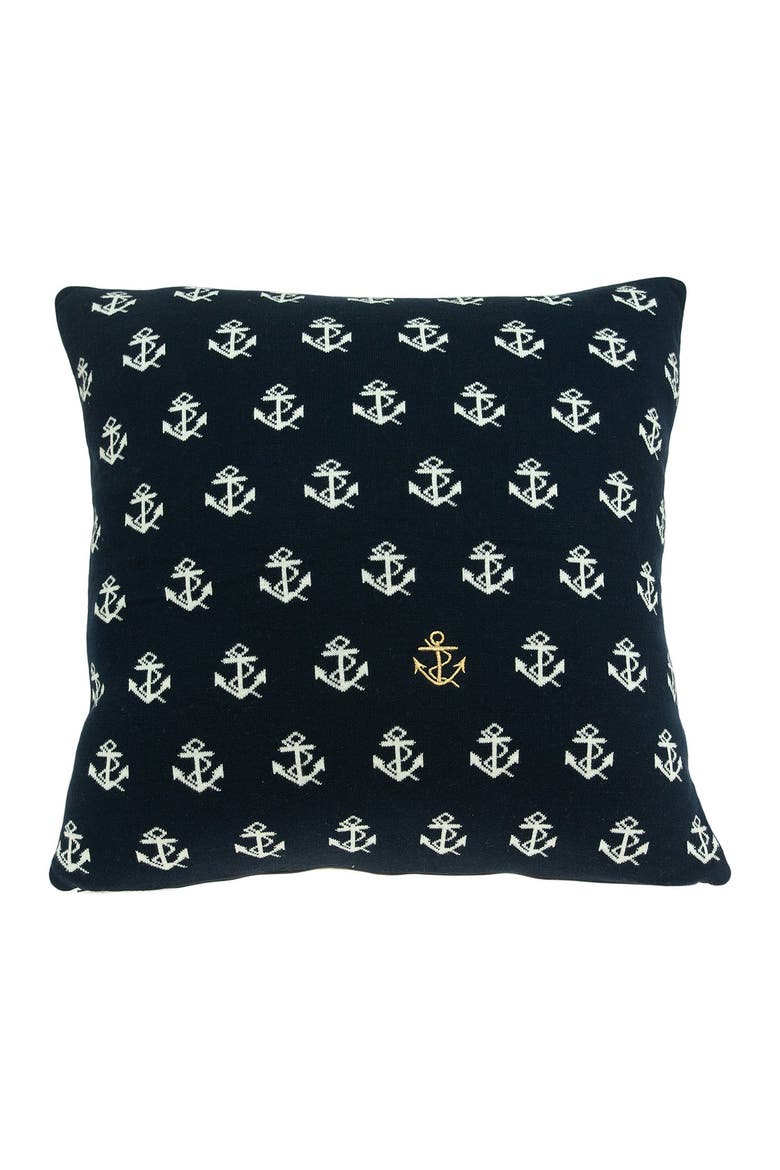 Andrea Nautical Pillow - 20" x 20" - Blue, Main, color, BLUE