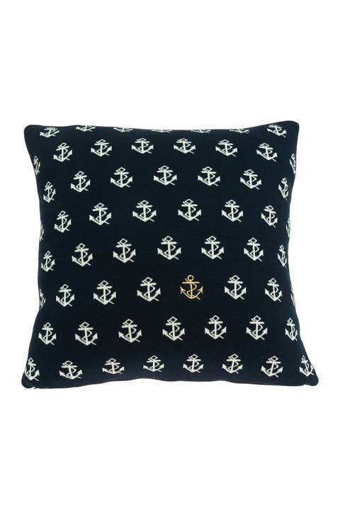 Andrea Nautical Pillow - 20" x 20" - Blue
