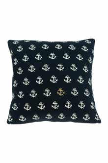 PARKLAND COLLECTION Andrea Nautical Pillow - 20" x 20" - Blue