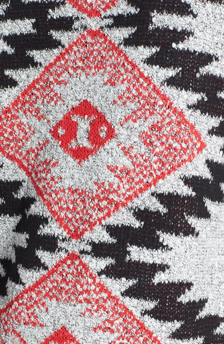 WOVEN HEART GIRLS Woven Heart Print Open Cardigan, Alternate, color, 