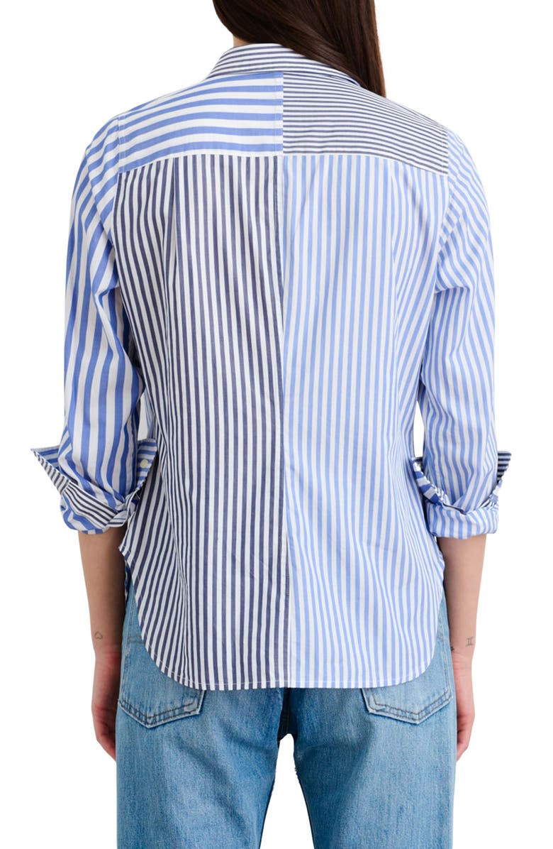 Alex Mill Wyatt Mixed Stripe Button-Up Shirt, Alternate, color,