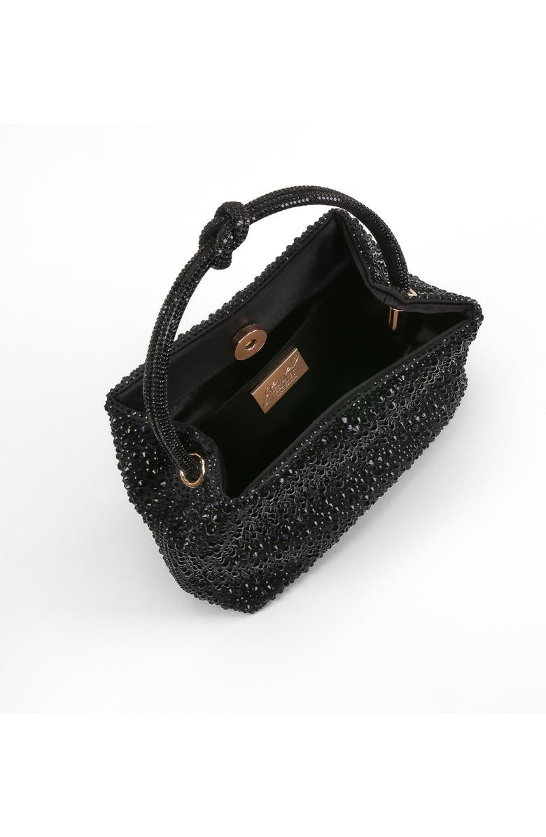 Jewel Badgley Mischka Joy Mix Crystal Mini Bucket Handbag, Alternate, color, Black