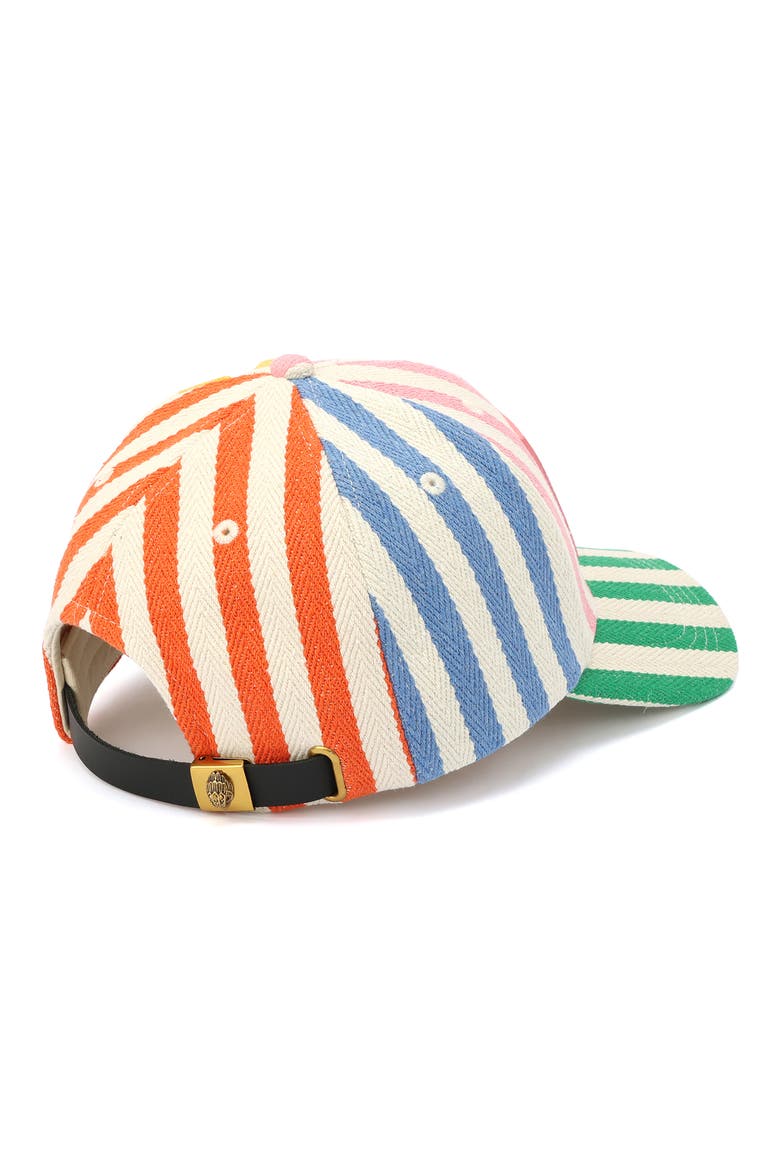 Multicolor Stripe Baseball Hat, Alternate, color, RAINBOW