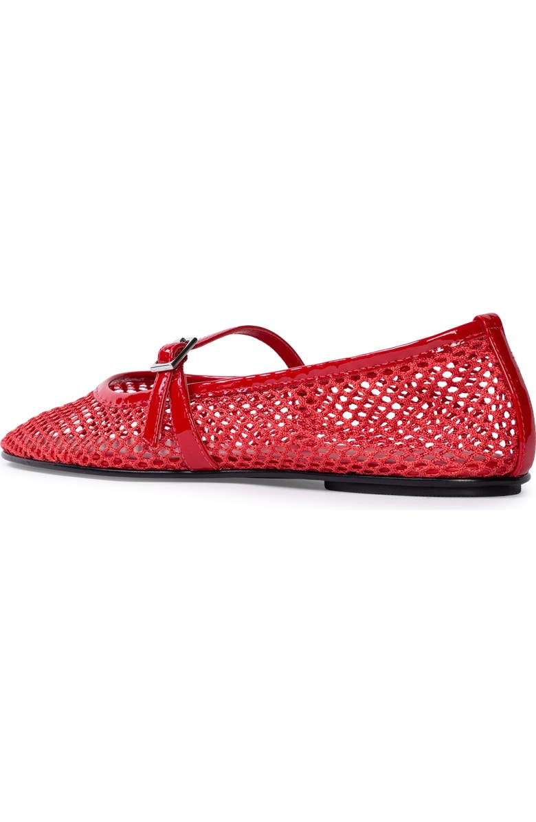 BLACK SUEDE STUDIO Mika Mary Jane Flat, Alternate, color, Cherry Mesh