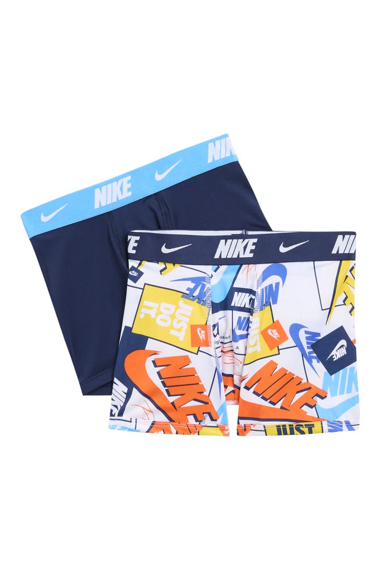 Kids' 2-Pack Assorted Printed Boxer Briefs, Main, color, WHITE