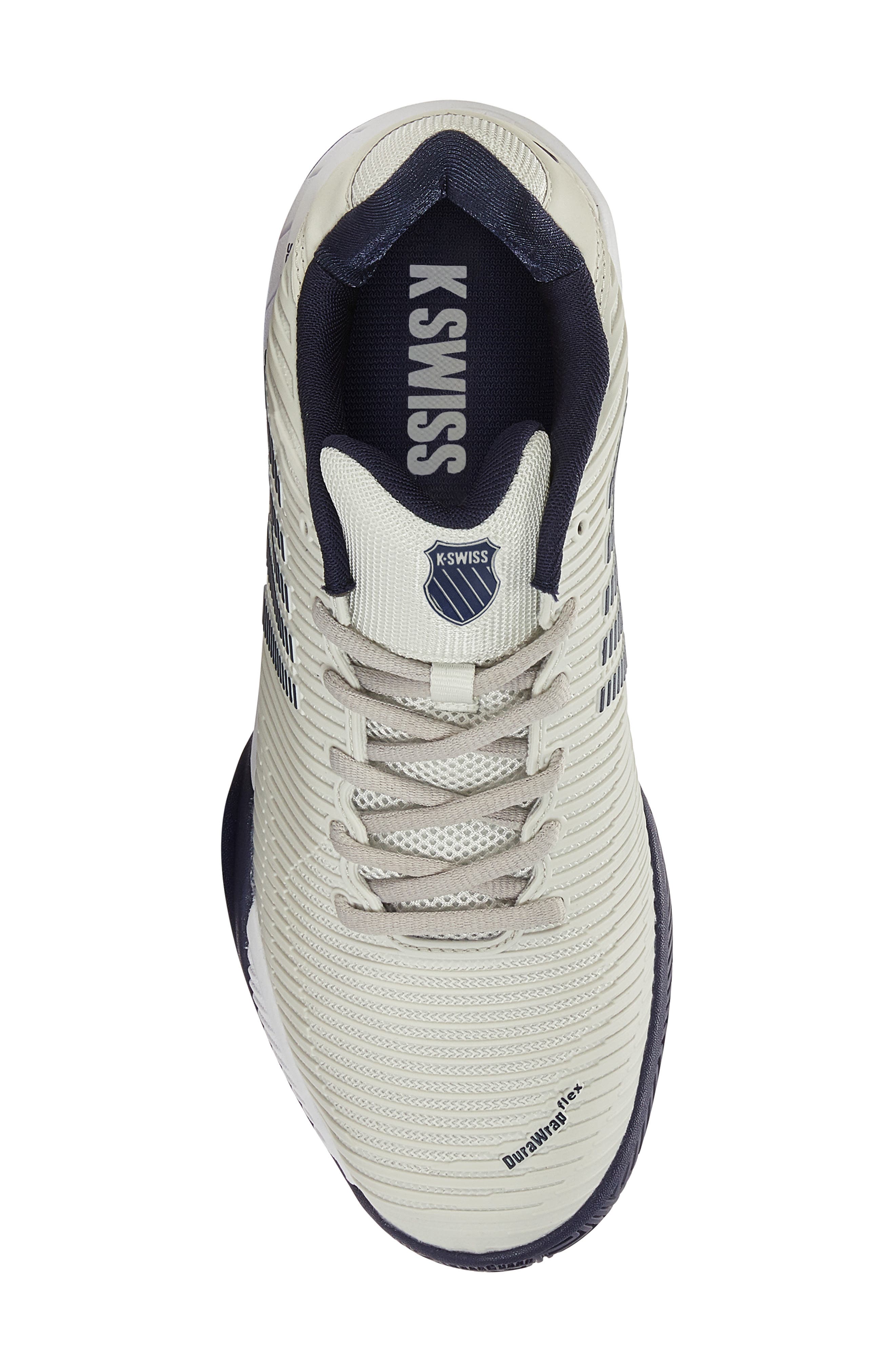 K-Swiss Hypercourt Express 2 2E Tennis Shoe, Alternate, color, Gray/ White/ Peacoat