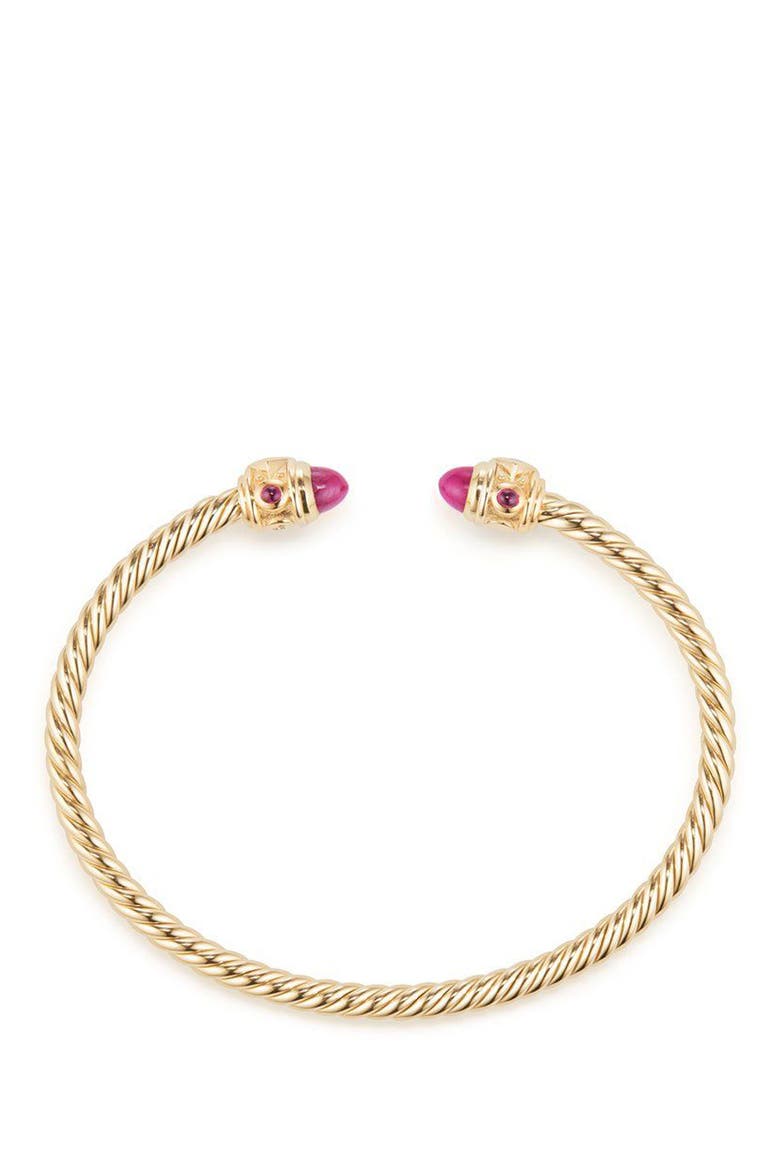 Renaissance Bracelet in 18K Gold, 3.5mm, Alternate, color, GOLD/ RUBY