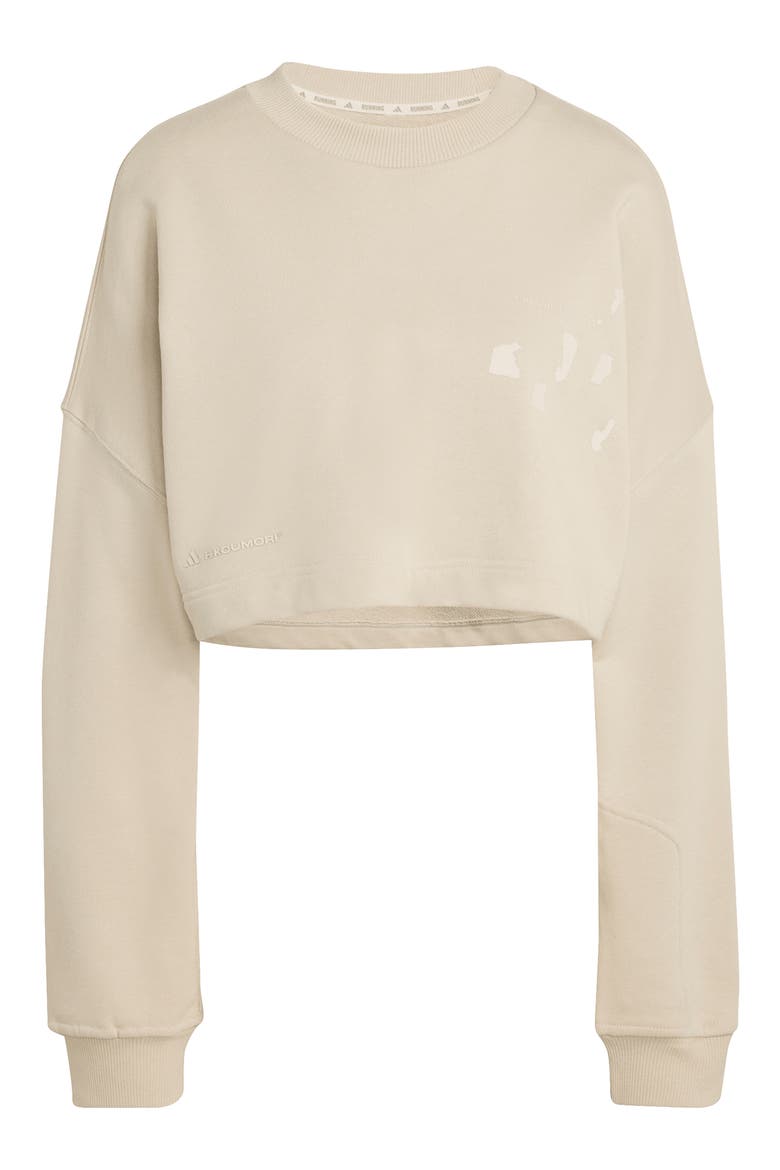 ADI365 HK Crewneck Cropped Sweatshirt, Alternate, color, PUTTY GREY