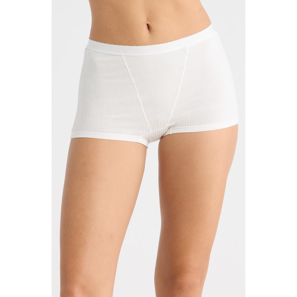 Honeydew Emma Rib Boyshorts in White at Nordstrom, Size X-Large