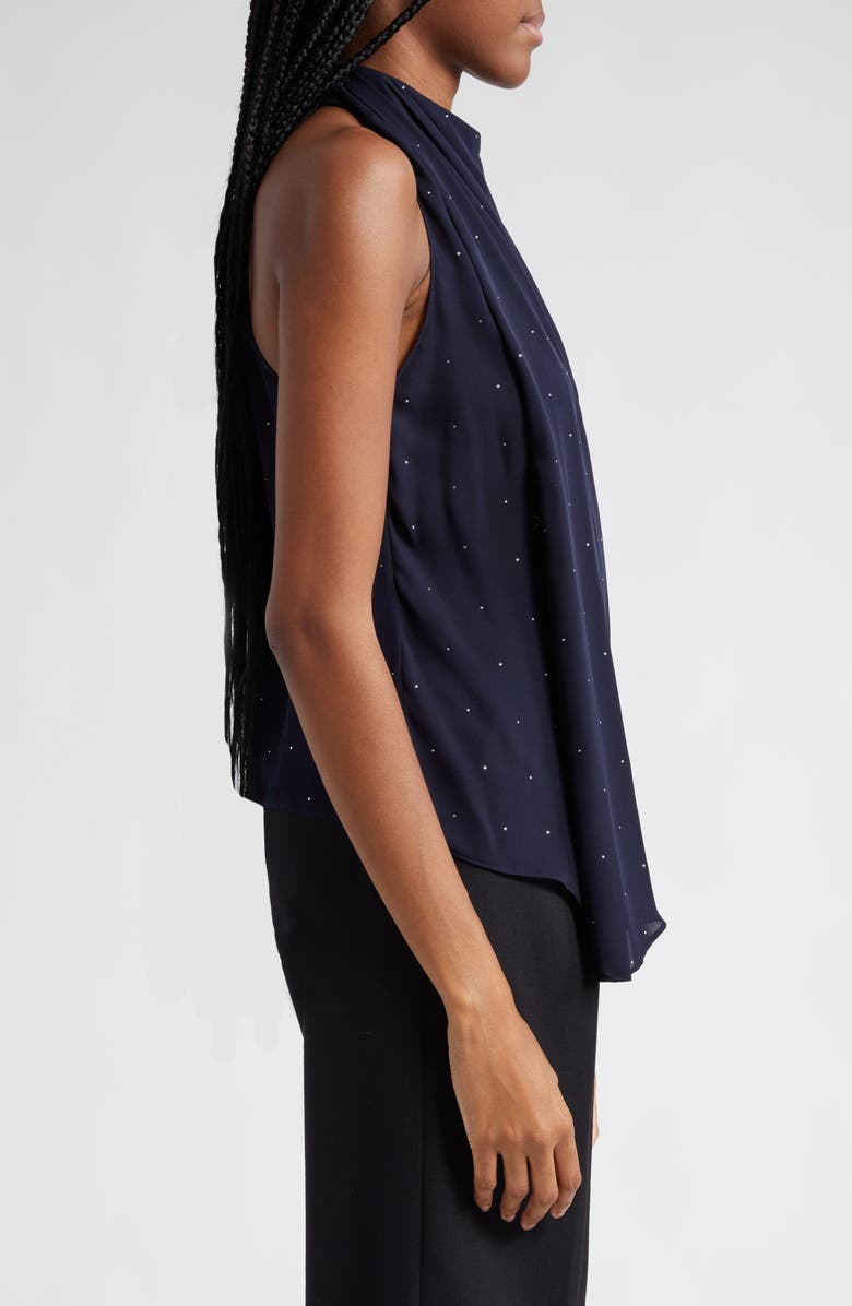 A.L.C. Amelia Embellished Silk Halter Neck Top, Alternate, color,