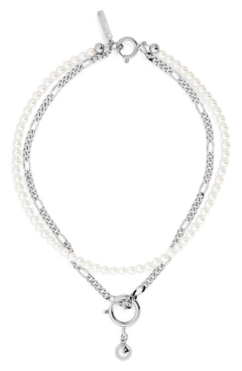 Jip Faux Pearl Layered Necklace