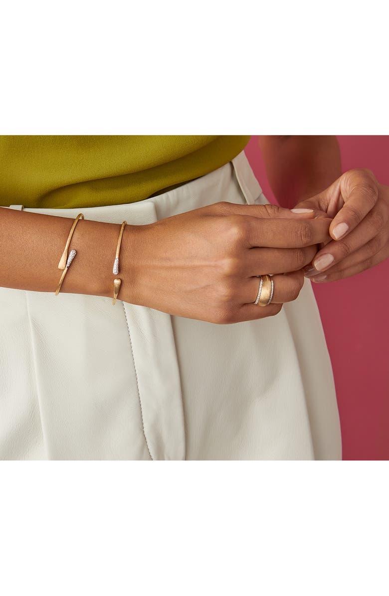 Marco Bicego Lucia 18K Gold & Diamond Bypass Bracelet, Alternate, color, 