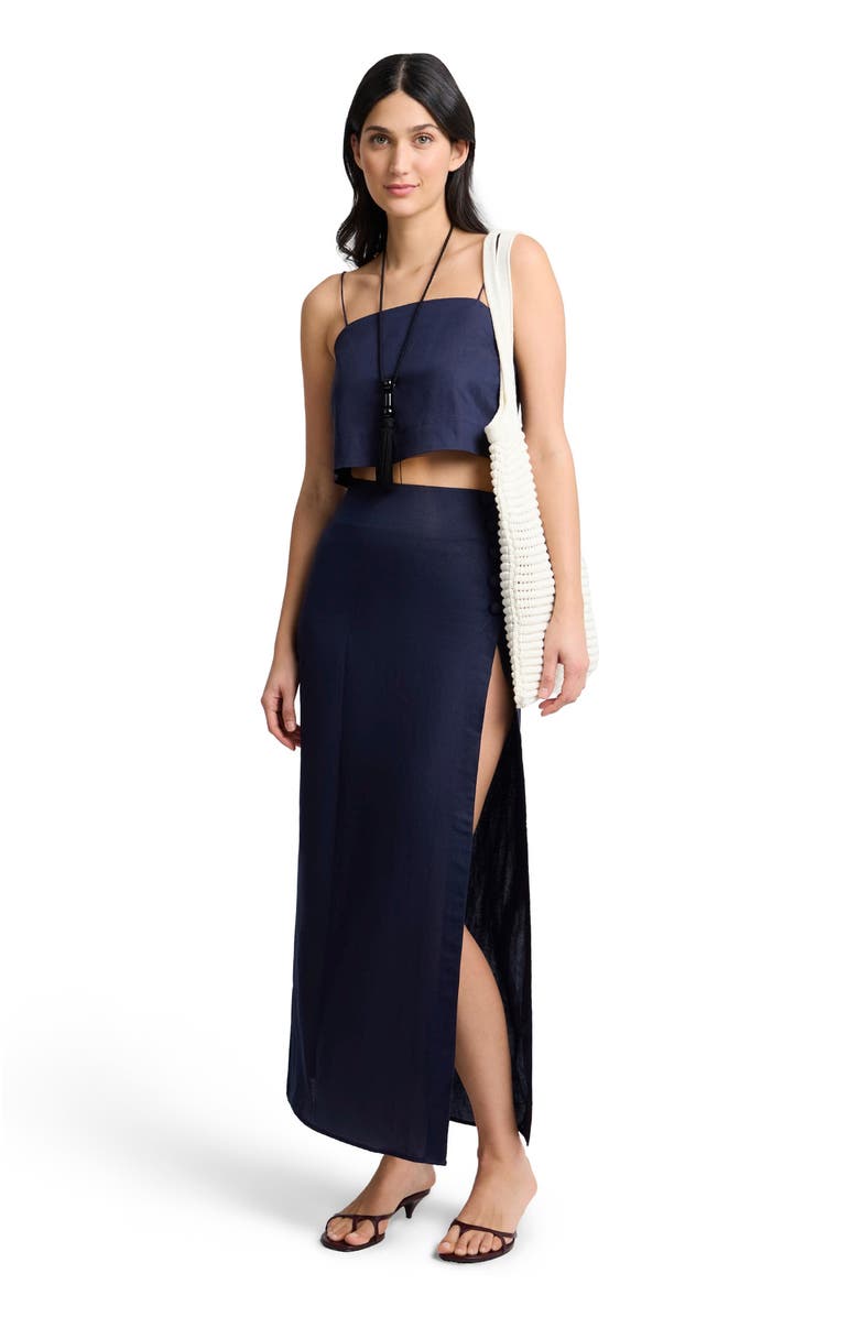 Onia Cropped Cami Top, Main, color, Noir Navy