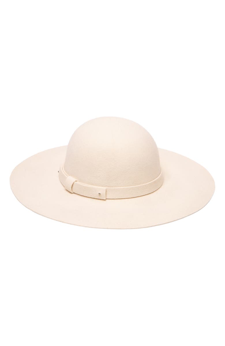 San Diego Hat Packable Wool Felt Hat, Main, color, Ivory