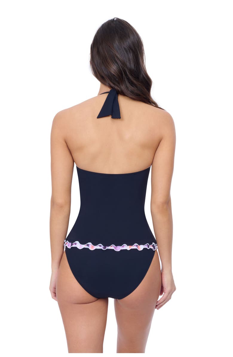 Profile by Gottex Riga Tricolore Solid Halter Tankini, Alternate, color, Black