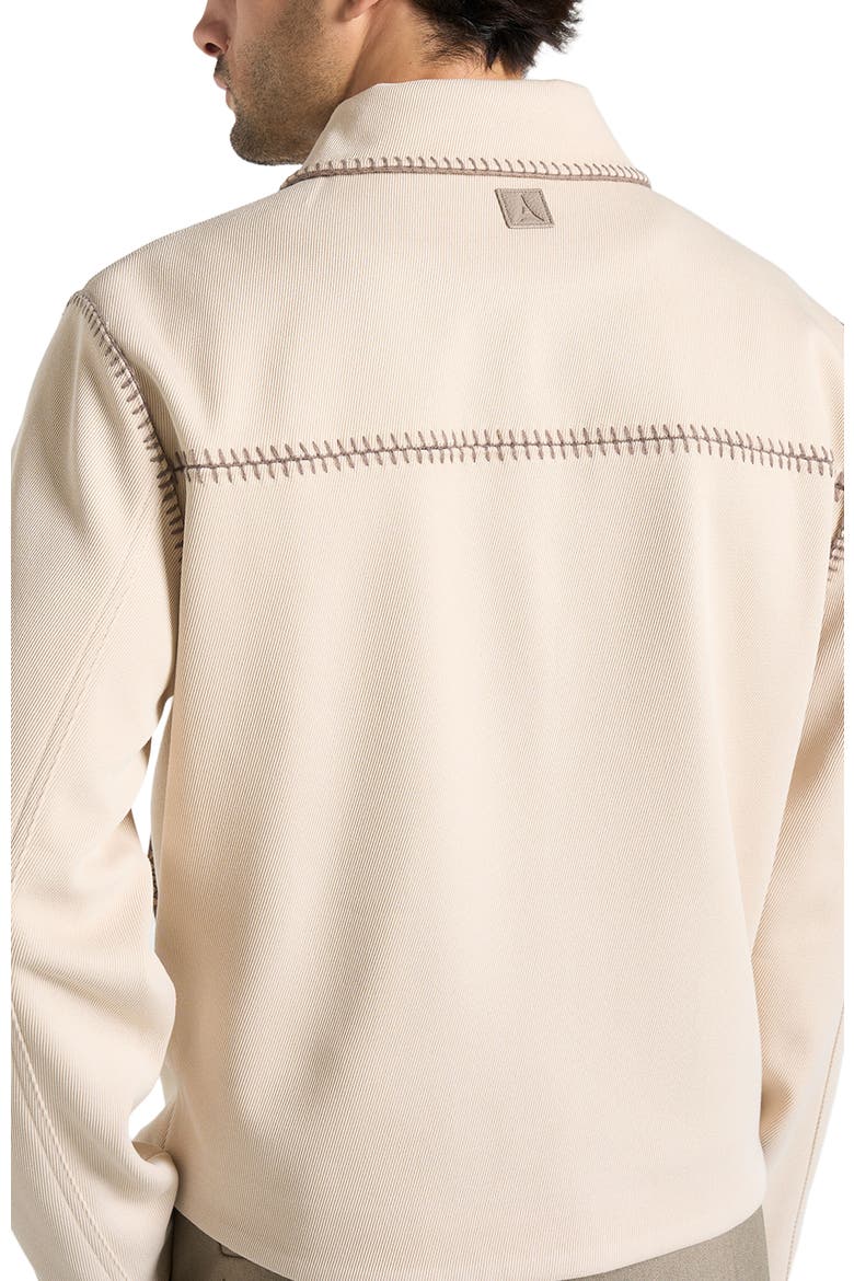 Alex Whipstitch Twill Boxy Jacket, Alternate, color, Cream