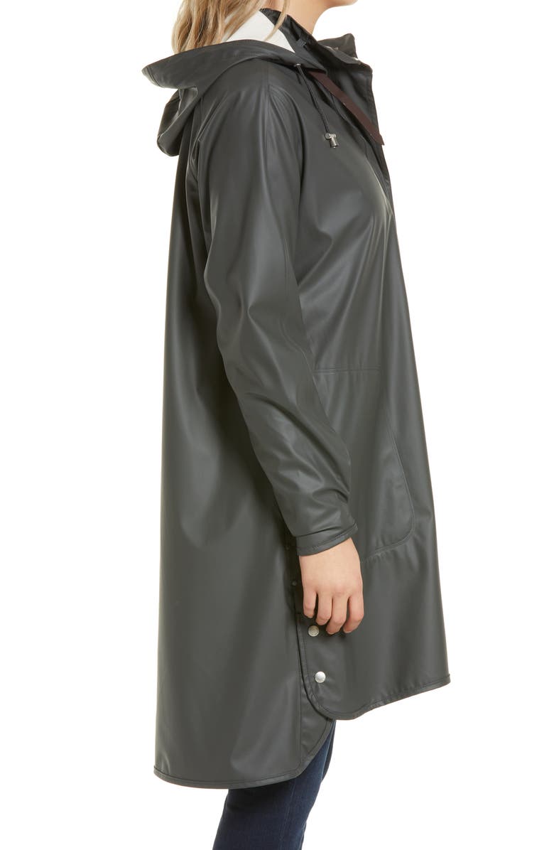 Ilse Jacobsen Hooded Raincoat, Alternate, color, Dark Shadow
