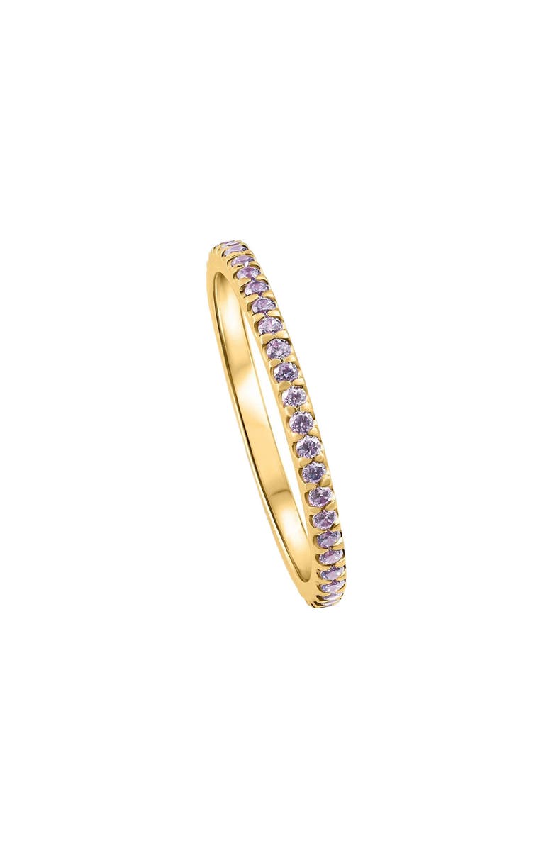 Bliss Diamond 3/4Ct Genuine Amethyst Eternity Ring Stackable Band 14k Gold, Alternate, color, 