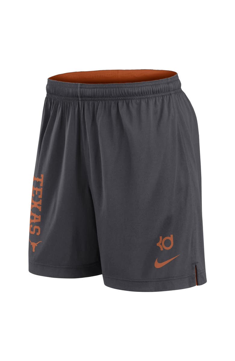 Nike Men's Nike Texas Orange/Anthracite Texas Longhorns Courtside Standard Issue Dri-FIT Reversible Shorts, Alternate, color, Burnt Orange