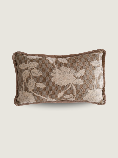 Twenty Third By Deanne Chiara Tapestry Lumbar Pillow In Sand