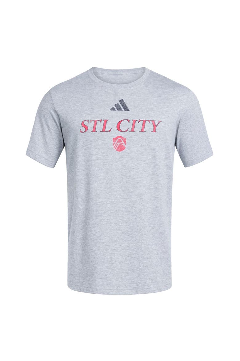 Men's adidas Heather Gray St. Louis CITY SC World Pitch T-Shirt, Alternate, color, Heather Gray
