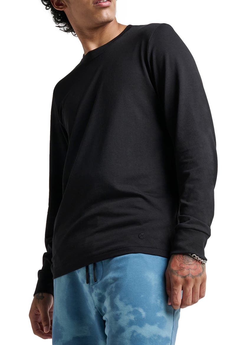 Long Sleeve T-Shirt, Alternate, color, BLACK