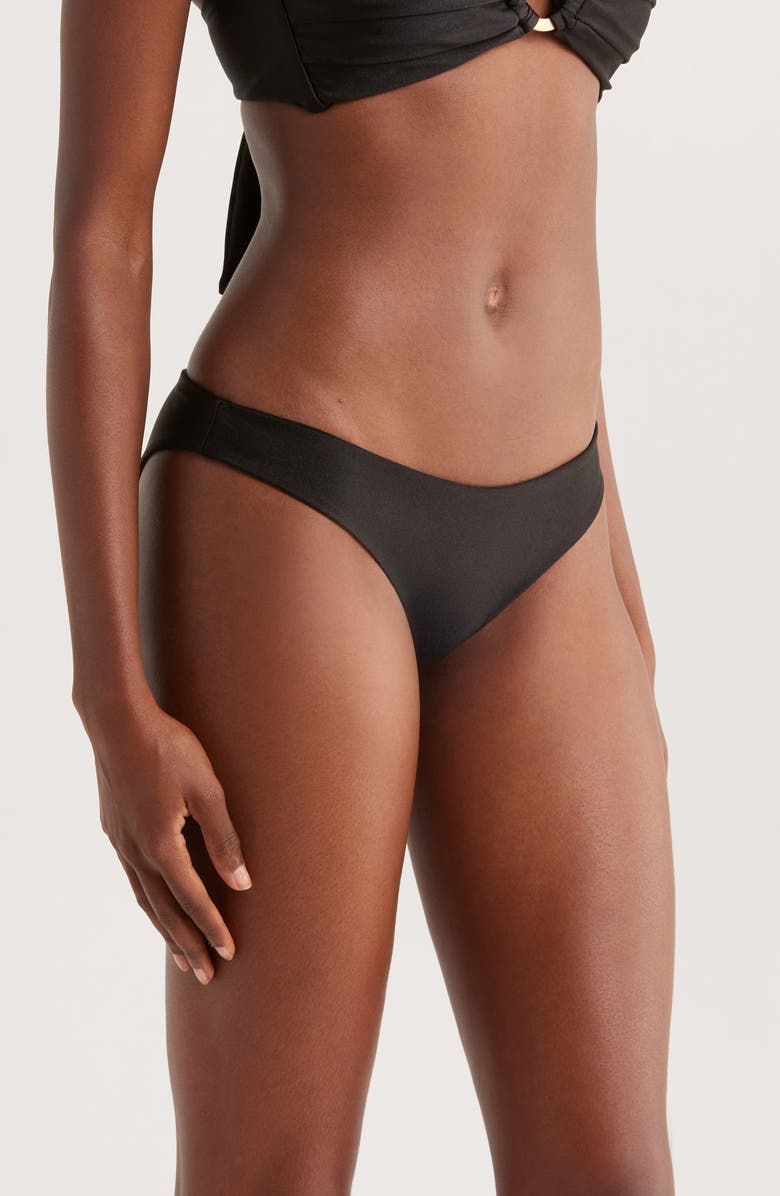 Kulani Kinis Minimalist Bikini Bottoms, Alternate, color, Twilight Black