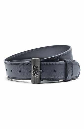 Nike Raised Logo Buckle Faux Leather Belt
