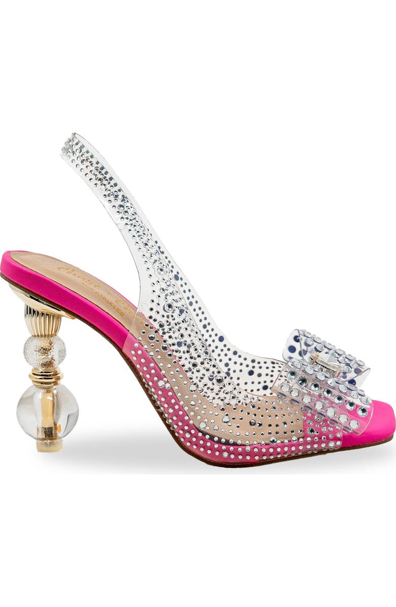 CHASE AND CHLOE Gypsy Crystal Embellished Slingback Sandal, Alternate, color, Fuchsia