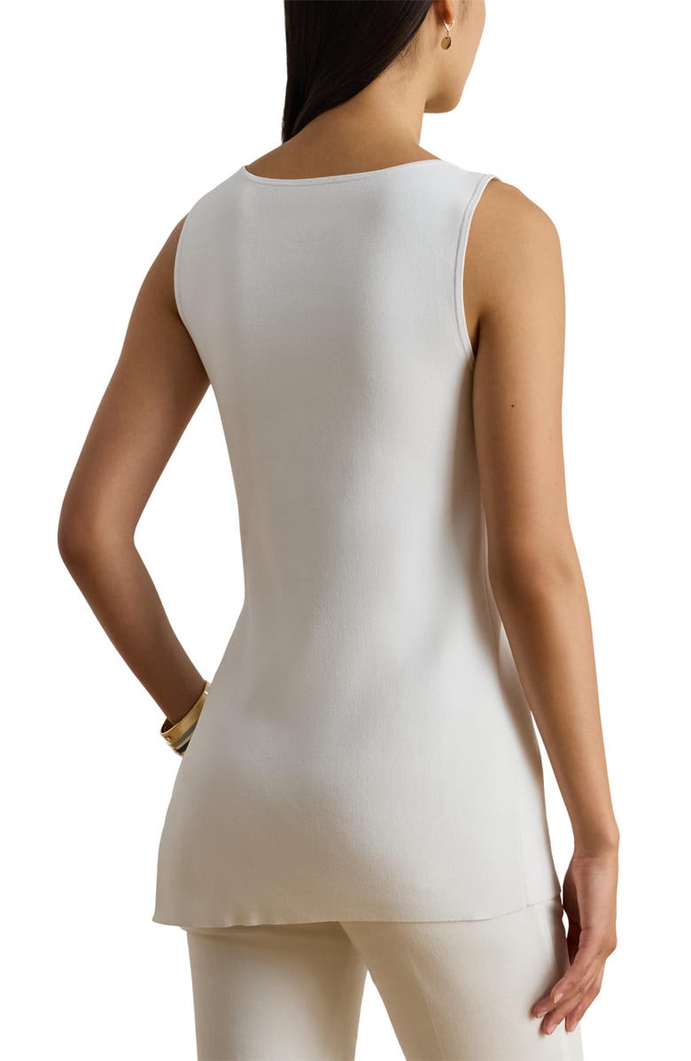 Lauren Ralph Lauren Sleeveless Side Slit Tunic, Alternate, color, White