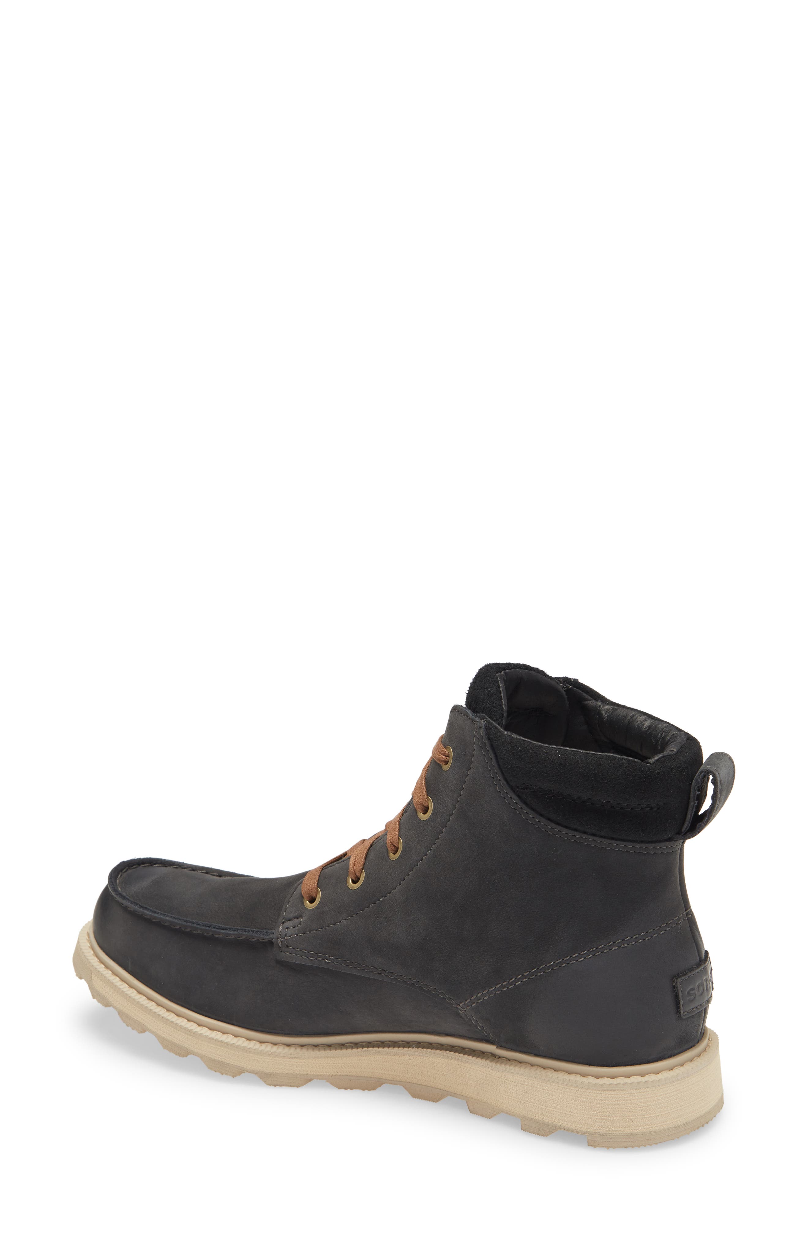 SOREL Madson II Moc Toe Waterproof Boot, Alternate, color, Coal