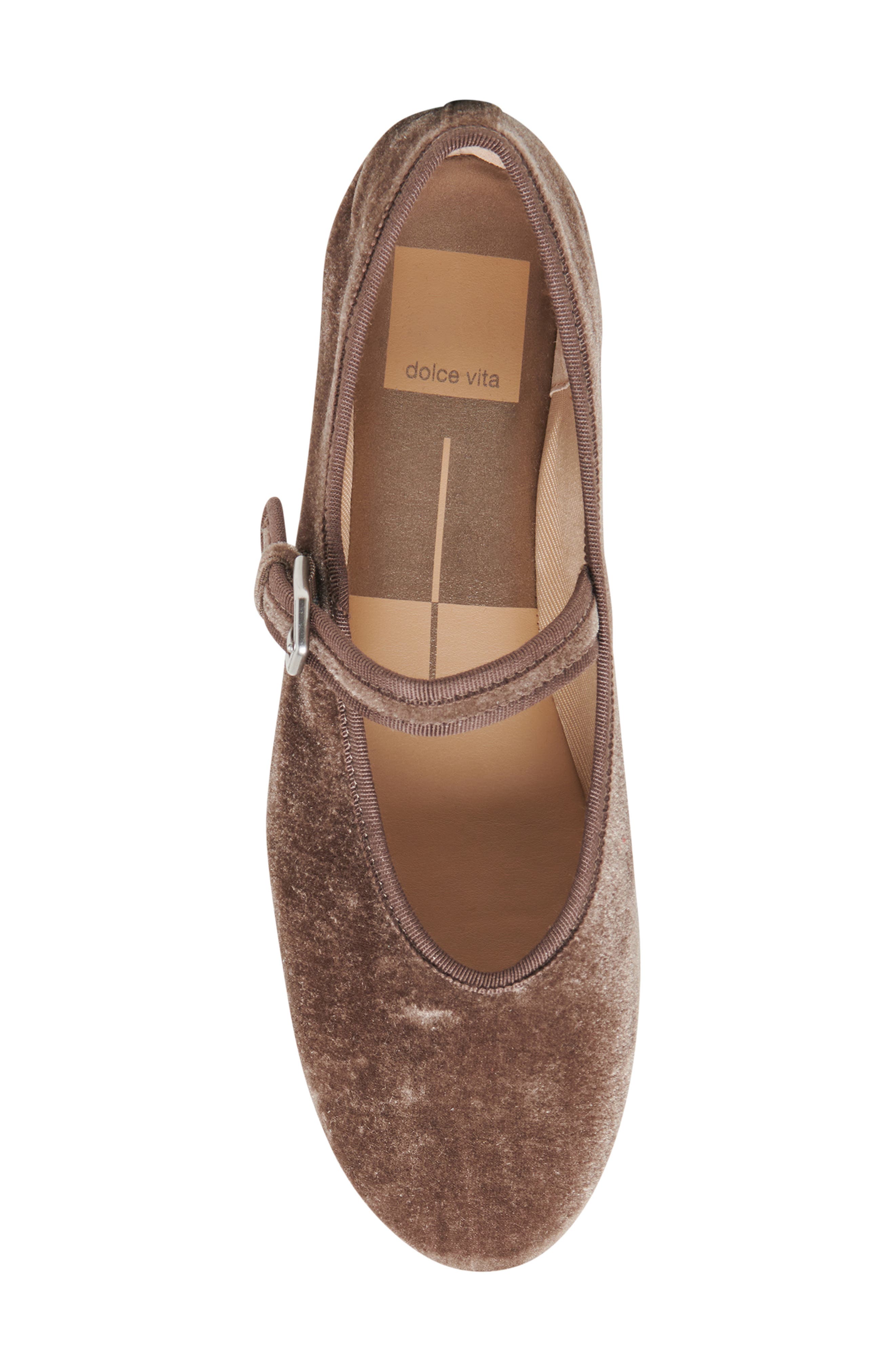 Dolce Vita Roslyn Mary Jane Flat, Alternate, color, Smoke Velvet