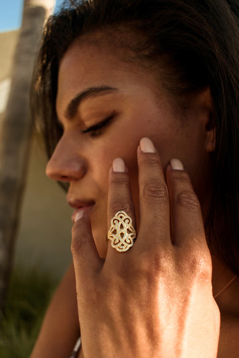 Infinite Love Pave Adjustable Ring, Alternate, color, Rose