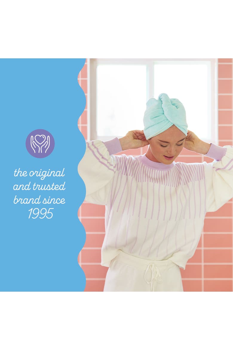 4 Pack Microfiber Hair Towel, Straight, Wavy, Curly Hair, Alternate, color, Purple