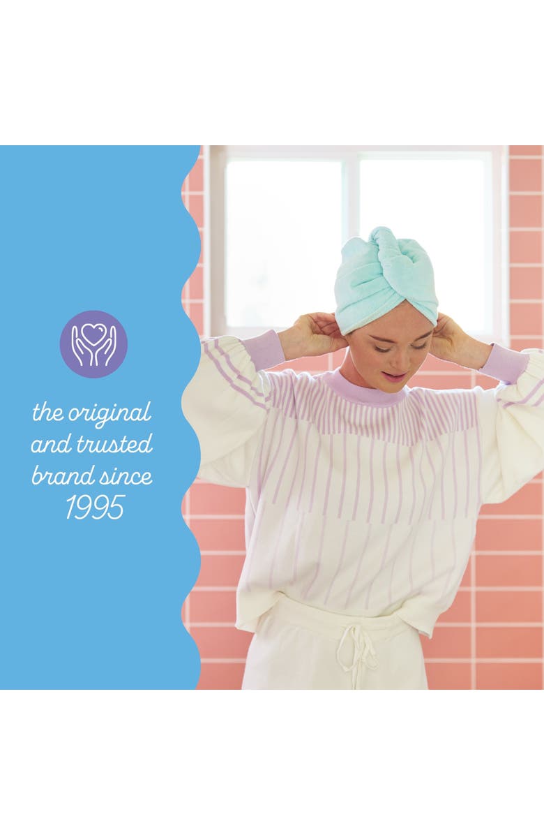 TURBIE TWIST 4 Pack Microfiber Hair Towel, Straight, Wavy, Curly Hair, Alternate, color, Purple