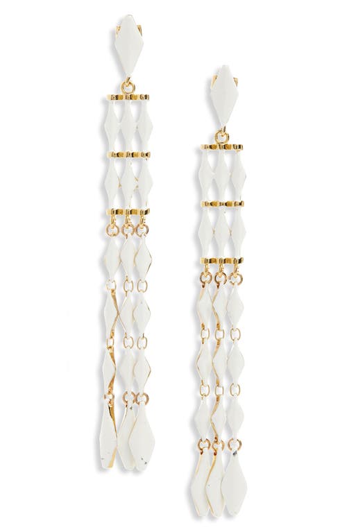 Isabel Marant Zaltana Long Drop Earrings In Ecru