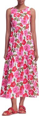 Boden Floral Print Poplin Midi Dress