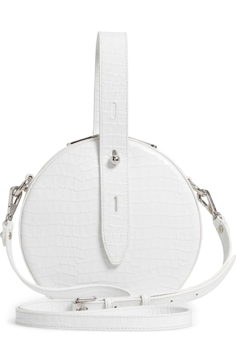 Rebecca Minkoff Kate Embossed Leather Circle Bag, Alternate, color,