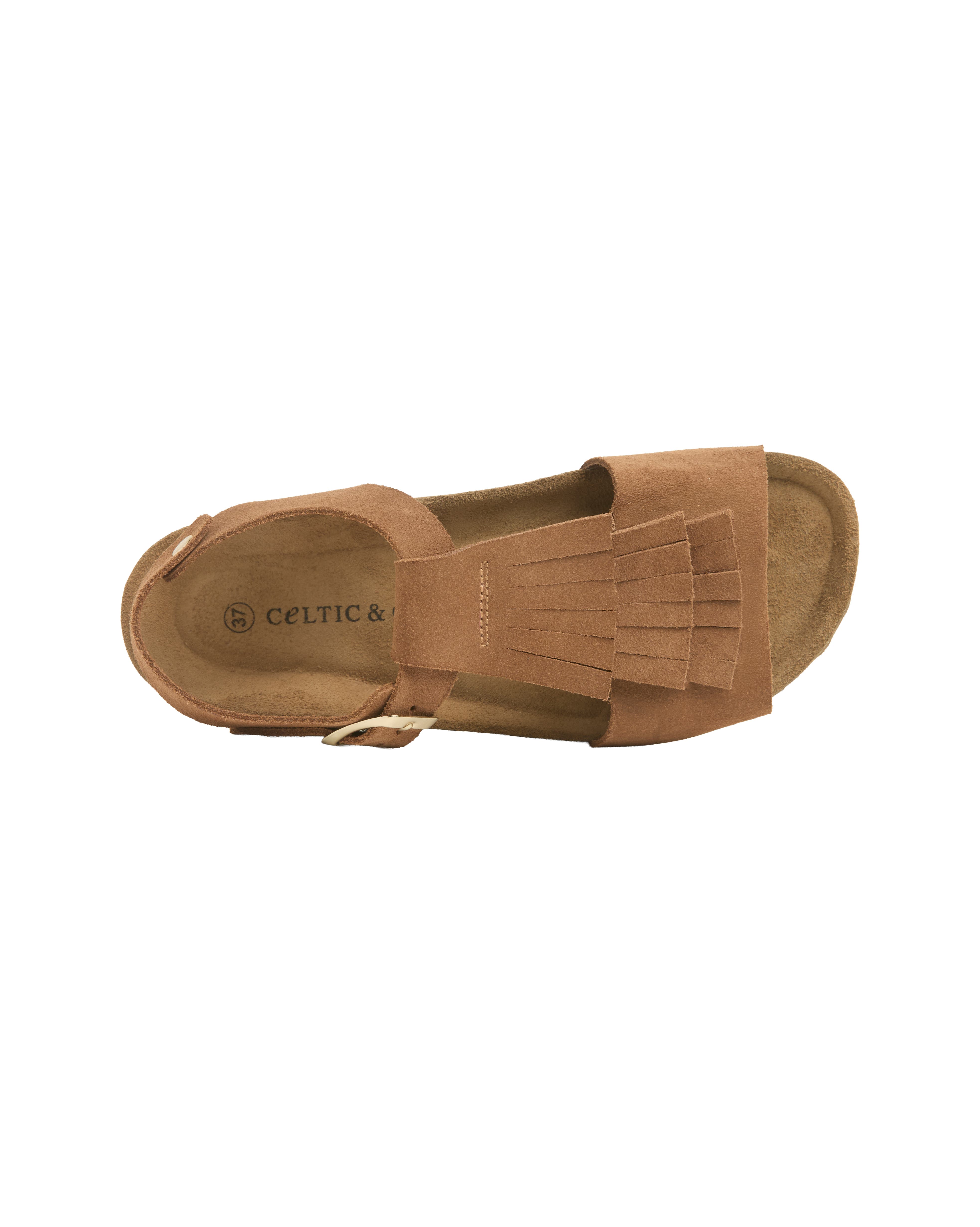 Celtic & Co. Fringed Sandal, Alternate, color, Tan