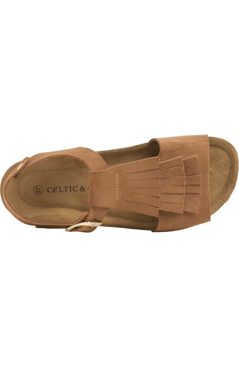 Celtic & Co. Fringed Sandal, Alternate, color, Tan